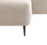 Ecksofa - 2-Sitzer, Ecke rechts inkl. 2 verstellbar Armlehnen, Stoff, Beige