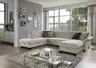 Wohnlandschaft - Ecke links mit 2,5-Sitzer und Longchair rechts, Stoff, Natur