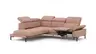 Ecksofa Hudson - Ecke links mit 2,5-Sitzer, inkl. Kopfteil/Armlehne verstellbar und Sitzvorzug/Relaxfunktion (motorisch), Stoff, Kupfer