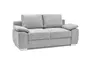 Schlafsofa EMIEL - 2-Sitzer inkl. Schlaffunktion und Bettkasten, Stoff, Dunkelgrau
