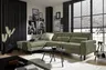 Ecksofa CALM MOVE 2.0 - Longchair links mit 2,5-Sitzer, Schlaffunktion, Feincord, Olive