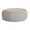 Hocker Serava/Honey - Large, mit Platte, Stoff, Grau
