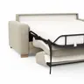 Sofa Lakeville 1 - 2-Sitzer inkl. Schlaffunktion, Gestell Schwarz, Stoff, Beige