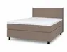  Boxspringbett Premium Line Board - Liegefläche ca. 180x200 cm, Stoff, Taupe
