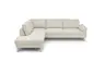 Ecksofa COOL - Ecke links mit 2,5-Sitzer, Stoff, Natur