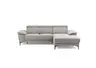 Ecksofa EZRA - 2-Sitzer, Ecke rechts inkl. Kopfteilverstellungen, Sitzvorzug, Stoff, Taupe