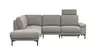 Ecksofa Matero - Ecke mit 2-Sitzer rechts inkl. Relaxfunktion motorisch und Sitzvorzug, Stoff, Graubeige