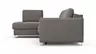 Ecksofa Nuoro - Longchair links mit 2-Sitzer inkl. Schlaffunktion und Bettkasten, Stoff, Grau