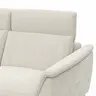 Ecksofa Nevin - Longchair links mit 2-Sitzer rechts, inkl. Relaxfunktion (motorisch) und Kopfpolsterverstellung, Stoff, Weiß