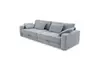 Big-Sofa Jella - 2-Sitzer, Schlaffunktion mit Bettkasten, Stoff, Aqua