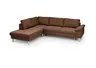 Ecksofa COOL - Ecke links mit 2,5-Sitzer, Querschläfer, Stoff, Rost