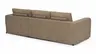 Ecksofa Stormy - 2,5-Sitzer mit Longchair rechts, Stoff, Rauchbraun