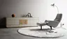 Sideboard Mileto - BHT ca. 234x70x46 cm, Farbglas Lichtgrau, Naturdesign