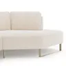 Ecksofa Leona - 2,5-Sitzer mit Ecke rechts inkl. Relaxfunktion motorisch, Stoff, Creme 