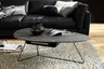 Couchtisch Fano - LBH ca. 121x75x38 cm, HPL, Schwarz marmoriert