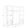  Drehtürenschrank FATHIE- B ca. 206 cm, Sand, Eiche Dekor