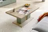 Couchtisch - LB ca. 115x65 cm, Eiche Evoke Nachbildung, Salbeigrün
