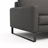 Sofa Enna - 3,5-Sitzer, Leder, Anthrazit