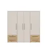  Drehtürenschrank FATHIE- B ca. 206 cm, Sand, Eiche Dekor