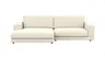 Ecksofa Juni - Longchair links mit 1,5-Sitzer, Stoff, Natur