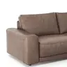 Ecksofa Balok - 2,5-Sitzer mit Longchair groß rechts, Leder, Dunkelbraun