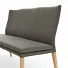 Polsterbank Tuma - Breite ca. 155 cm, Leder, Graubraun