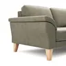 Ecksofa Rockport A - 2,5-Sitzer mit Ecke rechts, Leder, Dunkelgrau