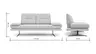 Sofa Lucero 2.0 - 2-Sitzer inkl. Drehsitz, Rollout-Armlehne und Sitztiefe verstellbar, Stoff, Offwhite