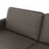 Sofa Enna - 3,5-Sitzer, Armlehne A, Leder, Schwarz, Kufe, Schwarz