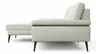 Ecksofa Houston - Longchair groß links mit 1,75-Sitzer, inkl. Sitztiefenverstellung und Armlehne klappbar, Stoff, Natur