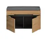 Garderobe - inkl. Sitzkissen, Basalt grau, Artisan Eiche Nachbildung