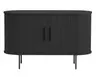 Sideboard - B ca. 120 cm, Eiche Furnier, Schwarz