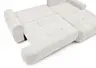 Ecksofa - 2-Sitzer mit Longchair rechts, Stoff, Silbergrau