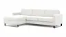 Schlafsofa Laredo - Longchair mit 2-Sitzer rechts inkl. Schlaffunktion mit Bettkasten, Stoff, Graubeige