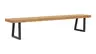 Holzbank Clifton - Breite ca. 220 cm, Zerreiche massiv, natur