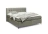 Boxspringbett HINDA- Liegefläche ca. 180x200 cm, Stoff, Dunkelgrau, inkl. Topper