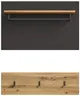 Garderobe - inkl. Sitzkissen, Basalt grau, Artisan Eiche Nachbildung