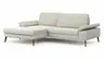Ecksofa Houston - Longchair groß links mit 1,75-Sitzer, inkl. Sitztiefenverstellung und Armlehne klappbar, Stoff, Natur