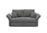 Sofa JORDEN - 2-Sitzer inkl. Schlaffunktion, verstellbaren Armlehnen, Stoff, Dunkelgrau