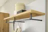Garderobenpaneel - B ca. 85 cm, Weiß, Artisan Eiche Nachbildung