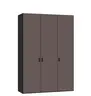 Drehtürenschrank JOIN IT- B ca. 152 cm, Schwarz, Glas, Braun