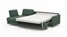Ecksofa Nuoro - Longchair links mit 2-Sitzer inkl. Schlaffunktion und Bettkasten, Stoff, Dunkelgrün