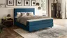 Boxspringbett Premium Line Retro - Liegefläche ca. 180x200 cm, Stoff, Dunkelblau