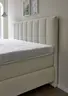 Boxspringbett - Liegefläche ca. 180x200 cm, Stoff, Natur