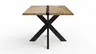 Esstisch Kima - LB ca. 200x100 cm, Wildeiche massiv mit Epoxid-Harz