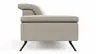 Sofa Rafaela 2.0 - 3-Sitzer inkl. Kopfteil verstellbar, Stoff, Champagner