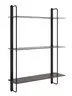 Wandregal Dagny - BHT ca. 60x85x18 cm, Metall, Schwarz