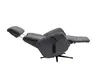 TV-Sessel MARLON - drehbar, Relaxfunktion, Kopfteilverstellung, Stoff, Graublau