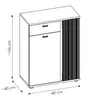 Schuhschrank - B ca. 80 cm, Kaschmir, Cremona Eiche Nachbildung