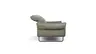Sofa Victoria - 3-Sitzer inkl. Kopfstütze/Armlehne verstellbar, Leder, Grau